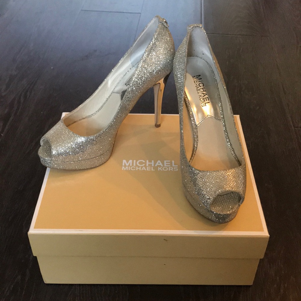 Gold Glitter Heels